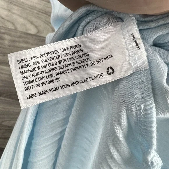 A New Day Maxi Dress Womens Large Blue Ribbed Sleeveless Round Neck Lagenlook - Picture 12 of 15